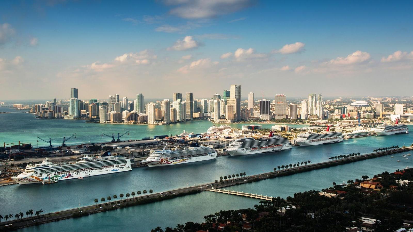 Port of Miami skyline
