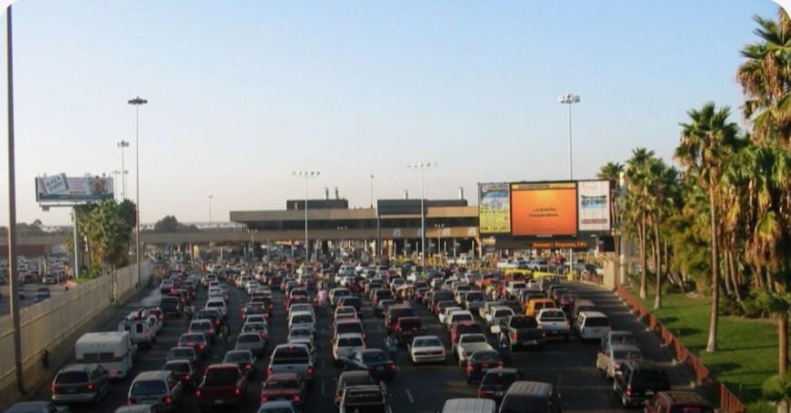 Traffic queuing at a border crossing