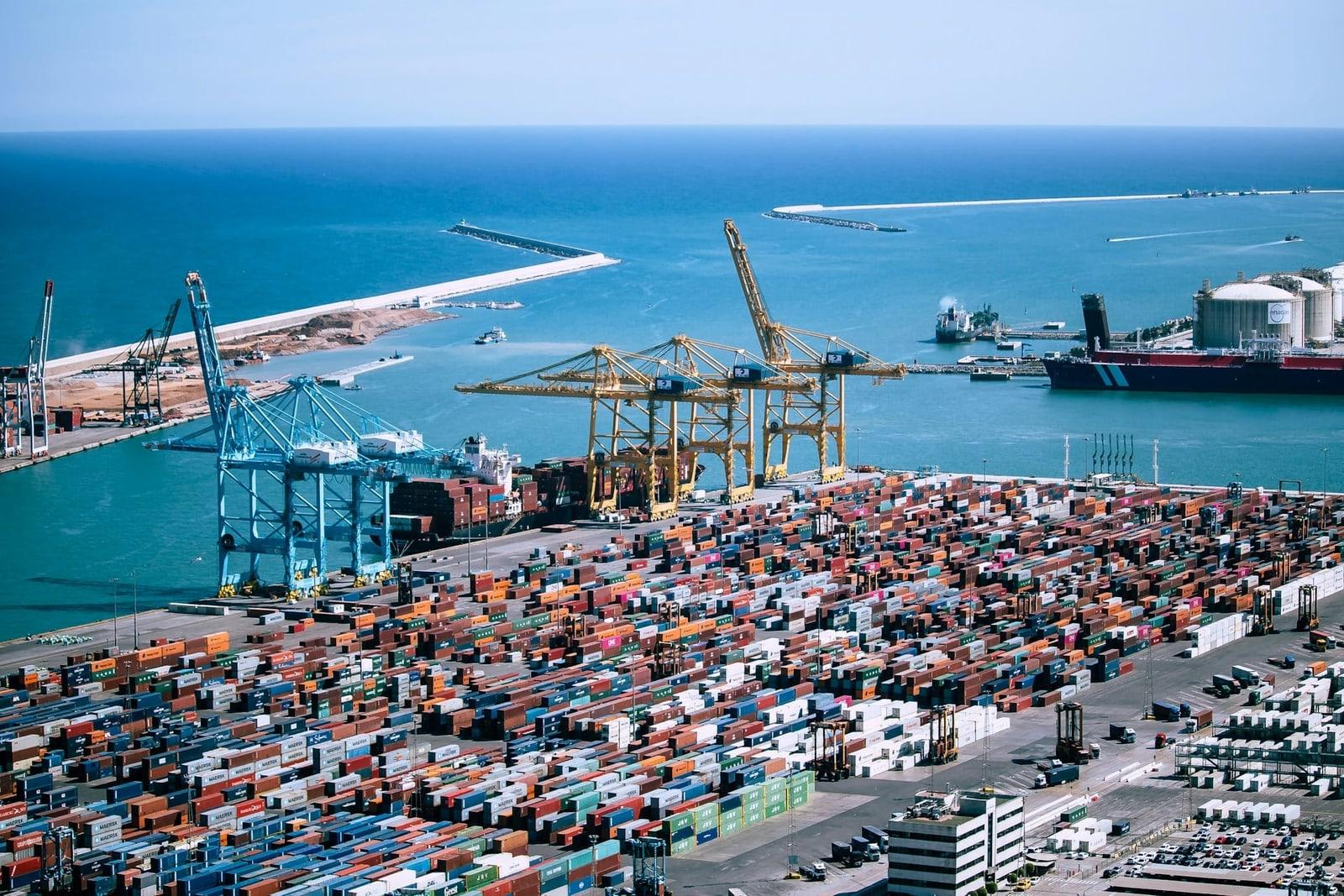 Aerial view of Dublin Port