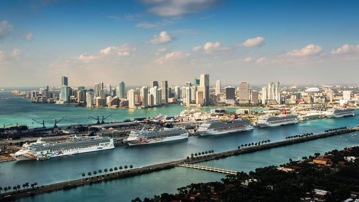 Port of Miami skyline