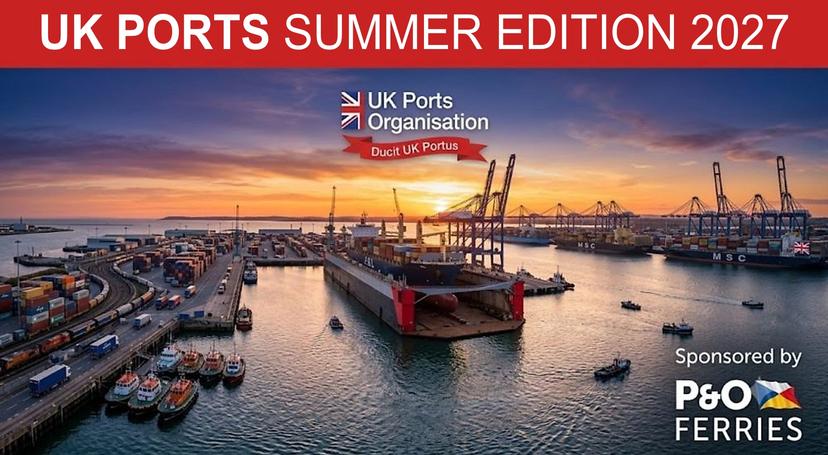 UK Ports Summer Edition 2027 cover, sponsored by P&O Ferries
